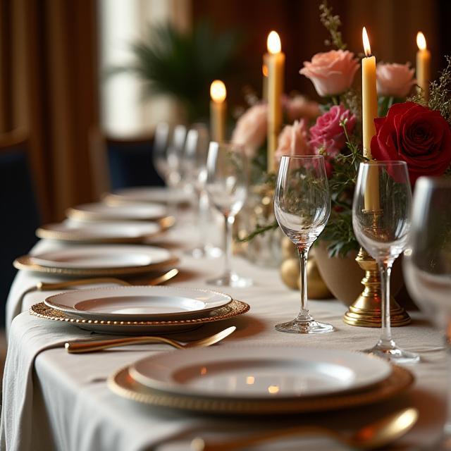 Elegant gedeckter Tisch für eine private Feier im AlpenKulinarik.